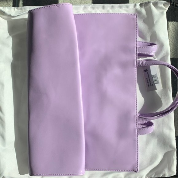New Authentic Teflar Medium Lavender Shopping Bag - Picture 3 of 4